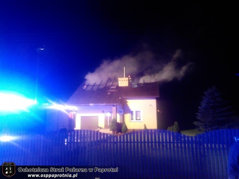 Pożar domu mieszkalnego - Kożuszki Parcela