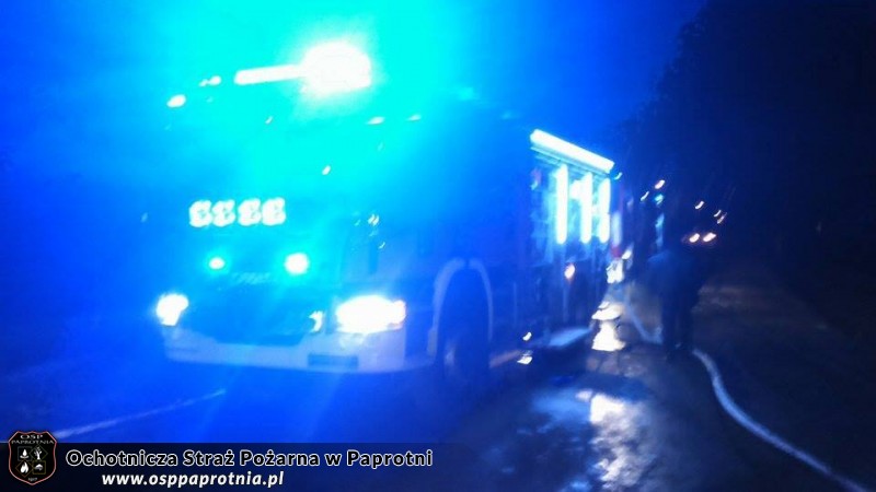  Pożar garażu w miejscowości Paprotnia.