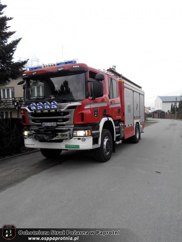 Pożar sadzy w kominie  w miejscowosci  Teresini