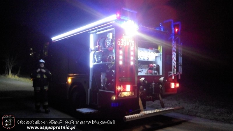 Pożar suchej trawy w miejscowosc Seroki