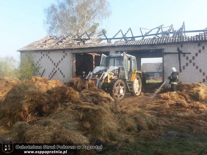 Pożar stodoły Nowe Gnatowice