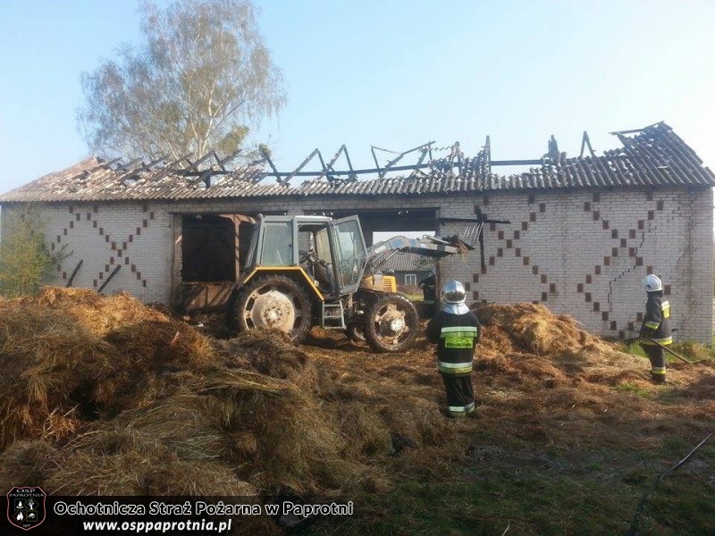 Pożar stodoły Nowe Gnatowice