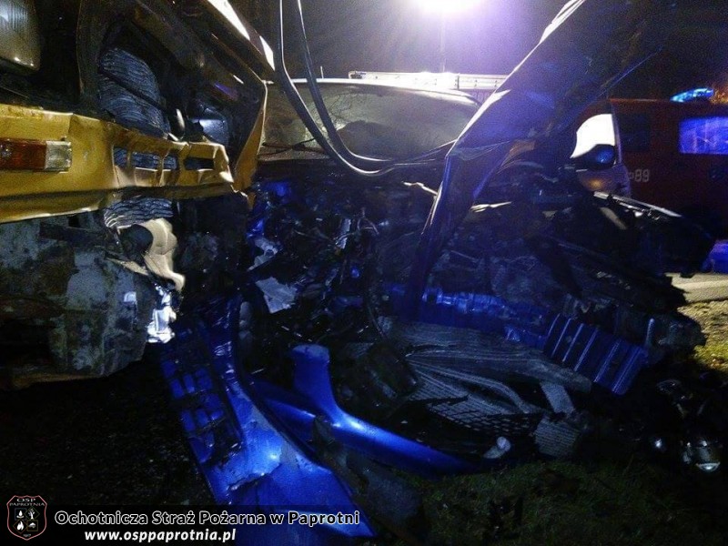 Wypadek na trasie krajowej 92 w miejscowości Topołowa 