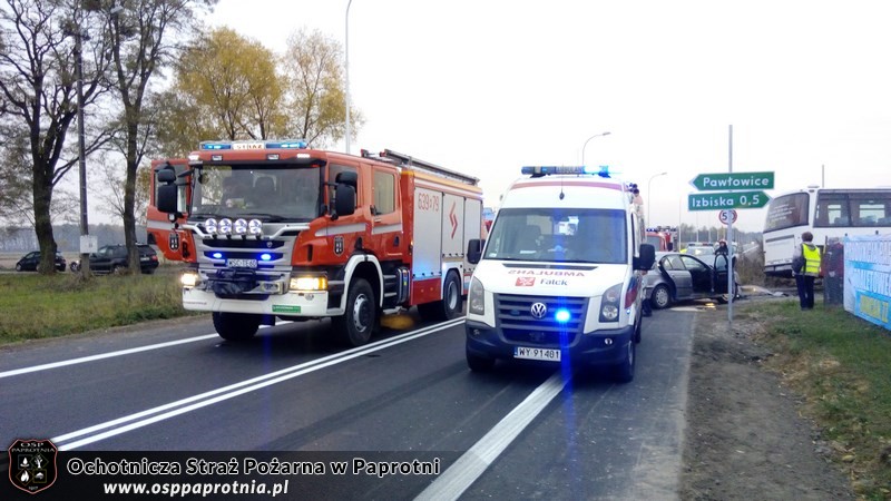 Wypadek na drodze Paprotnia Kampinos