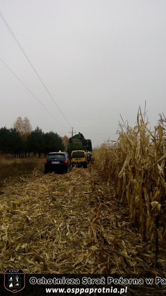 Pożar kombajnu w Gnatowicach Nowych