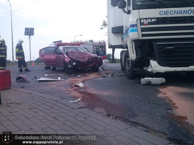 Kolizja  na skrzyżowaniu w Topołowie 