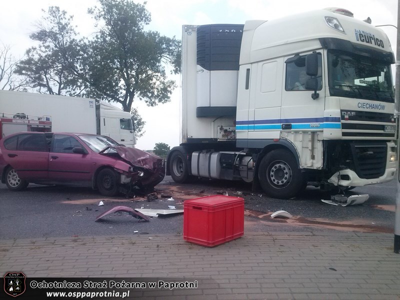Kolizja  na skrzyżowaniu w Topołowie 