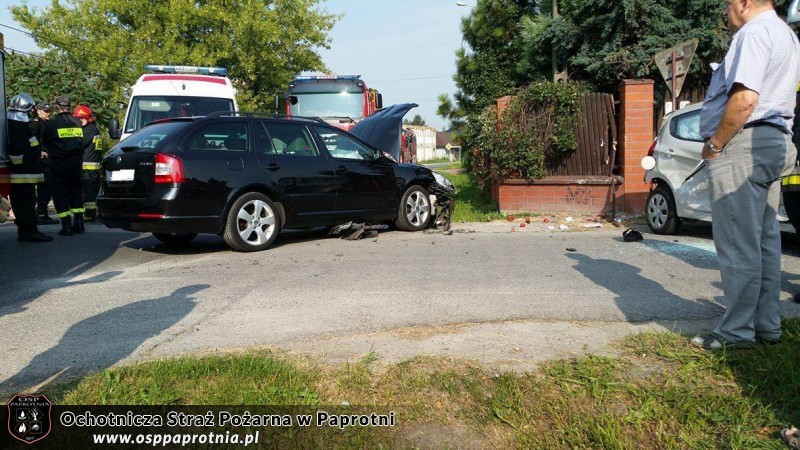 kolizja na skrzyżowaniu 