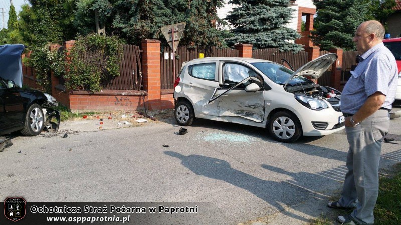 kolizja na skrzyżowaniu 