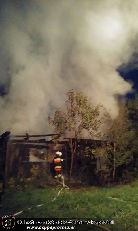 Pożąr w niemiejscowi Szczytno