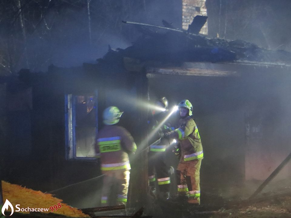 Pożar opuszczonego budynku na ulicy Osiedle Kolejowe