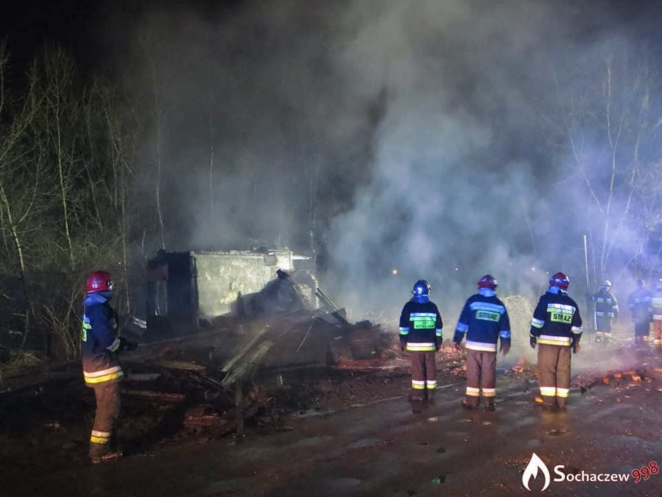 Pożar opuszczonego budynku na ulicy Osiedle Kolejowe
