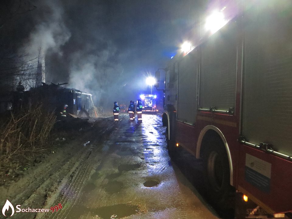 Pożar opuszczonego budynku na ulicy Osiedle Kolejowe