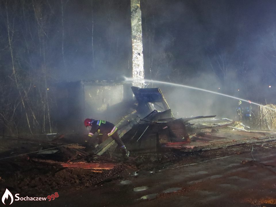 Pożar opuszczonego budynku na ulicy Osiedle Kolejowe