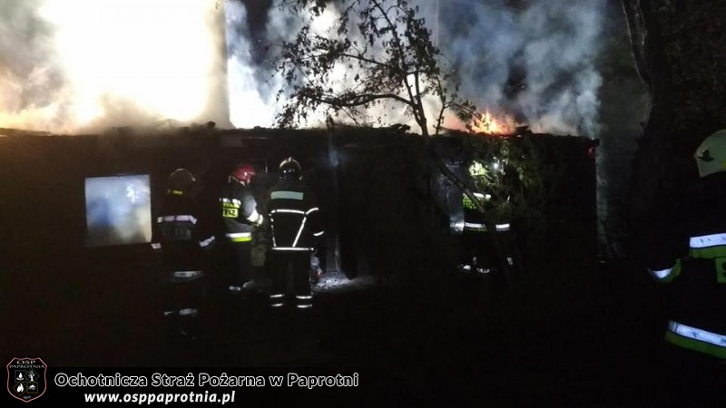 Pożar pustostanu na Masznie