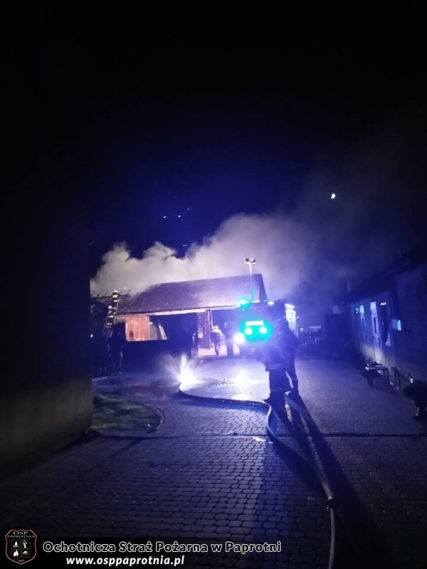 Pożar stodoły w Mikołajewie