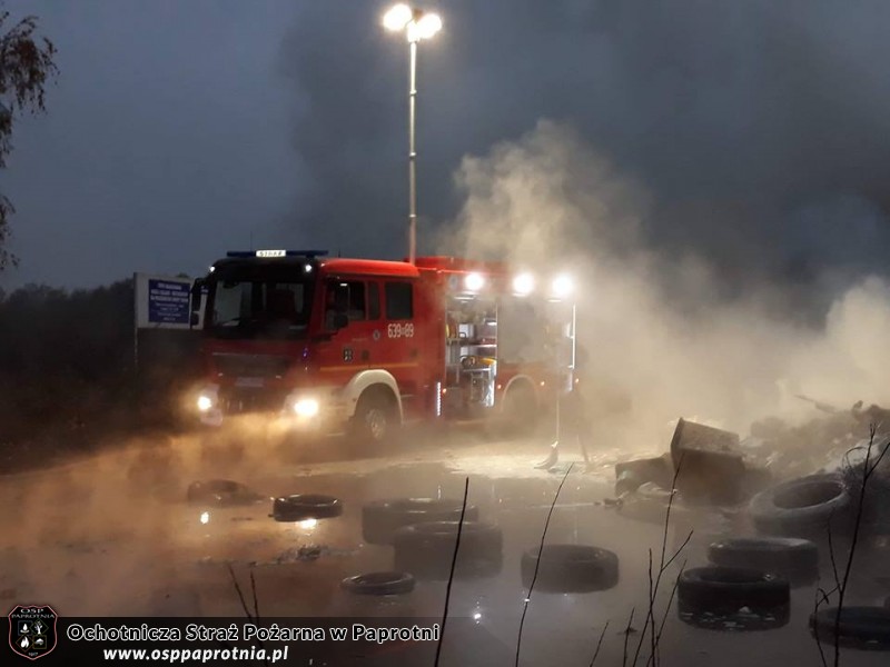 Pożar wysypiska śmieci