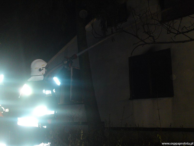 Pożar pustostanu w Bieniewie Parcela