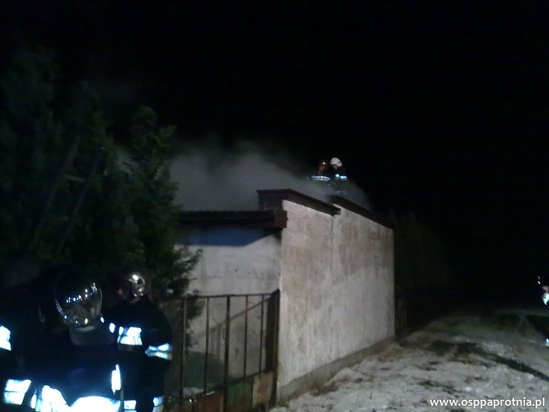 Pożar budynku gospodarczego w Ludwikowie