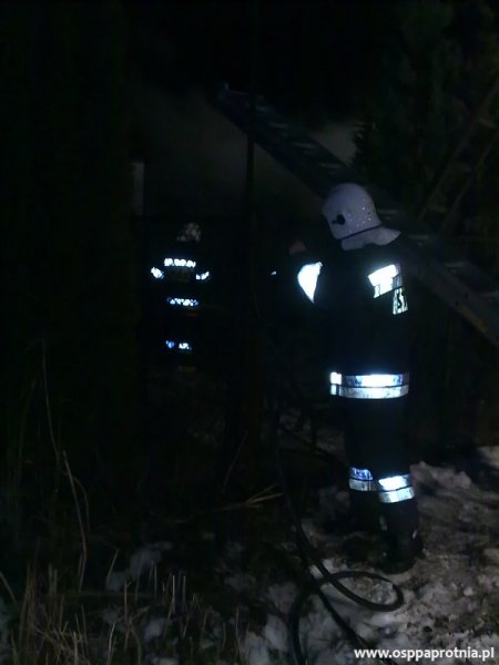 Pożar budynku gospodarczego w Ludwikowie