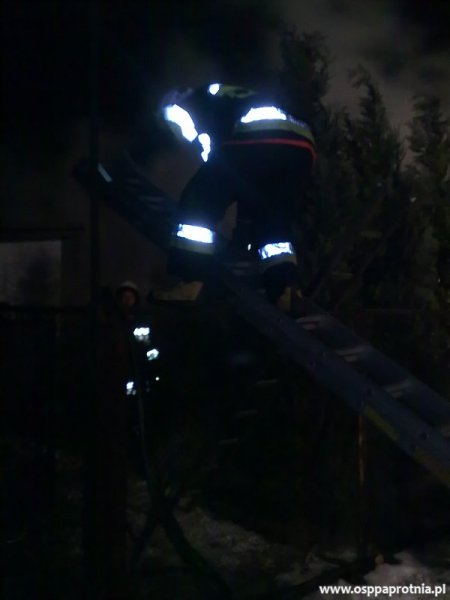 Pożar budynku gospodarczego w Ludwikowie