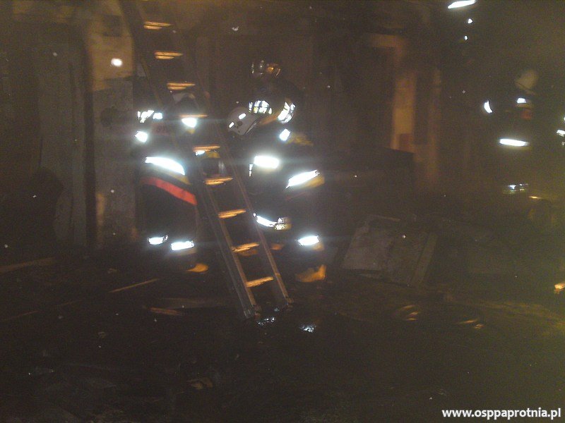 Pożar budynku gospodarczego w Ludwikowie