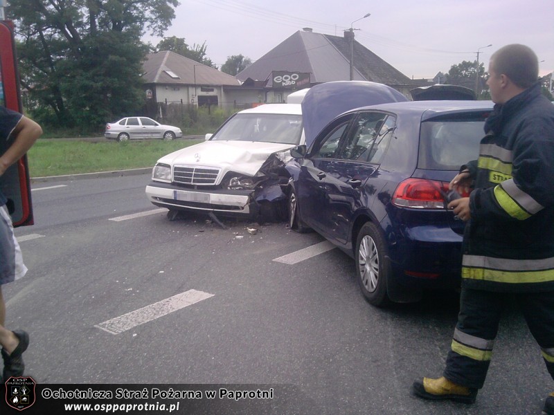 Wypadek samochodowy Paprotnia