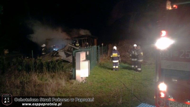 Pożar domu letniskowego