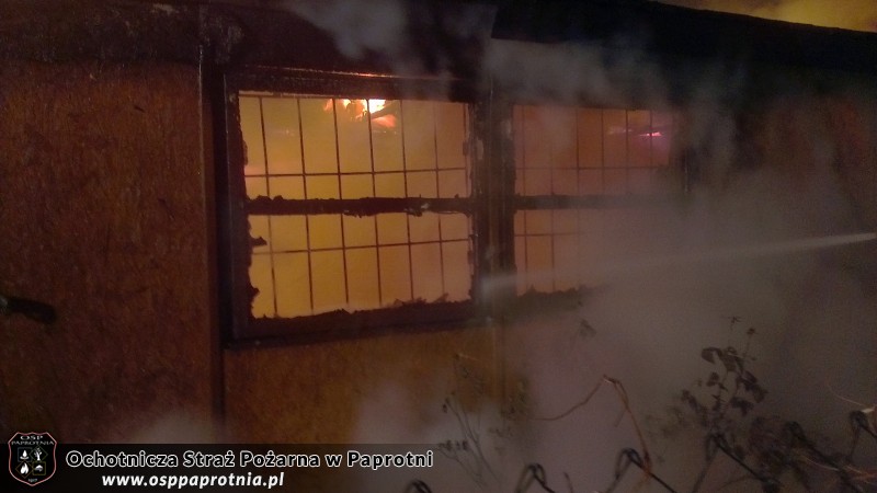 Pożar domu letniskowego