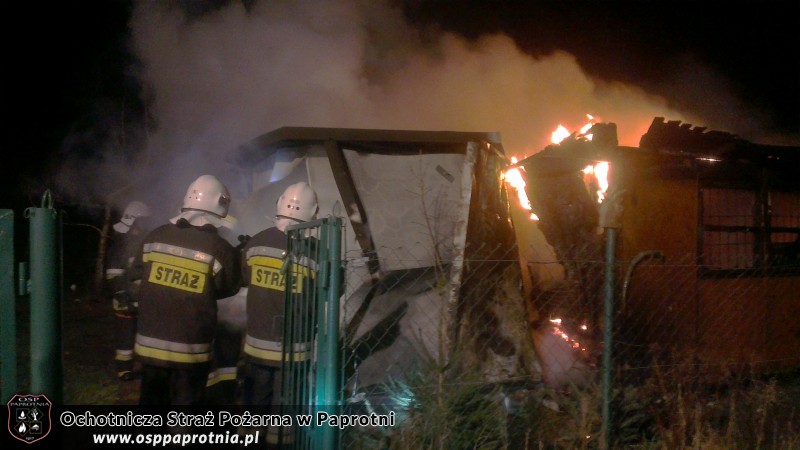 Pożar domu letniskowego