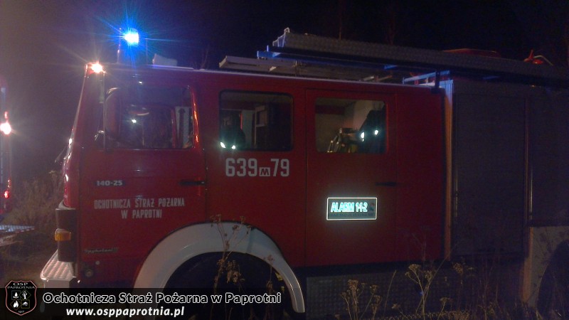 Pożar domu letniskowego