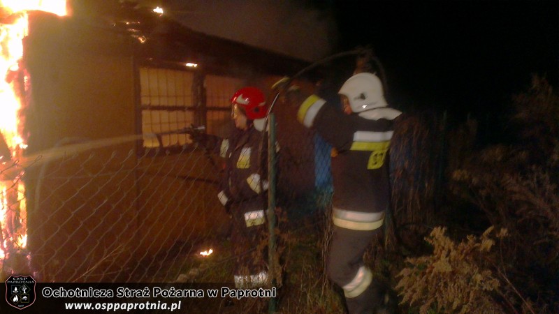 Pożar domu letniskowego