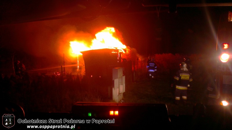 Pożar domu letniskowego