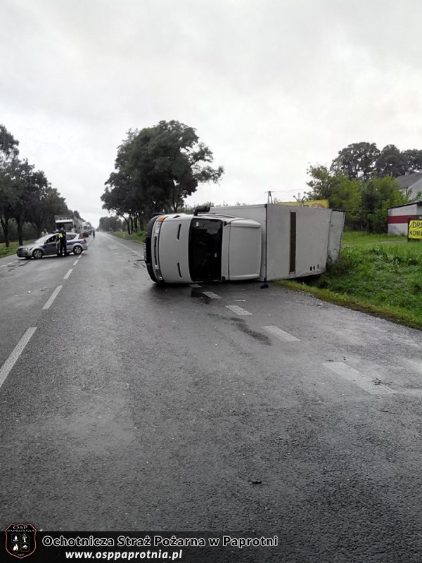 Wypadek drogowy w Chrzczanach