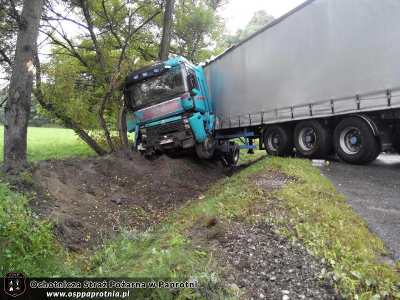 Wypadek drogowy w Chrzczanach