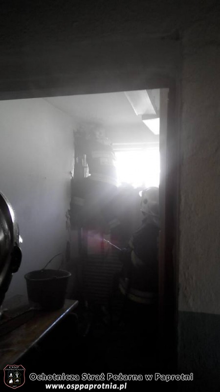 Zadymienie na zakładzie J.W. Construction