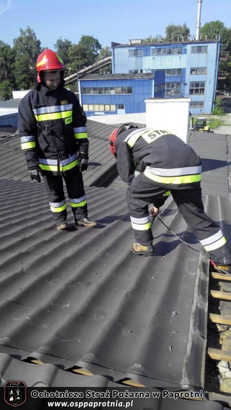 Zadymienie na zakładzie J.W. Construction