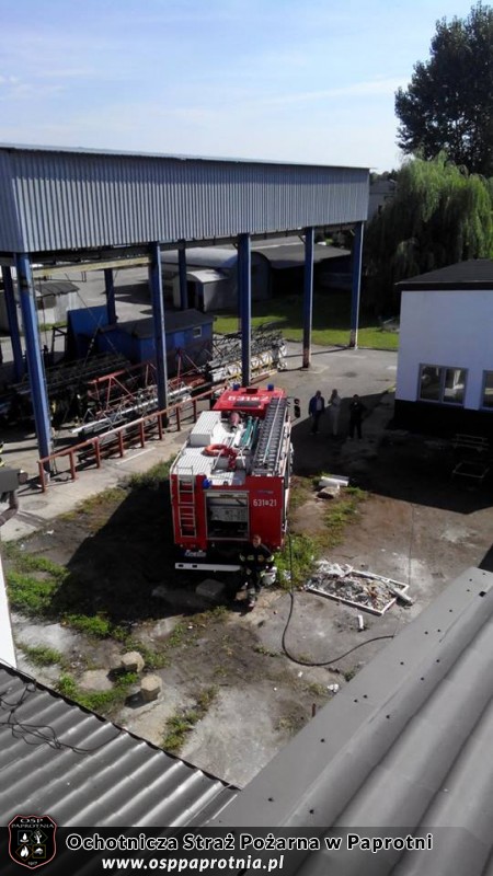 Zadymienie na zakładzie J.W. Construction