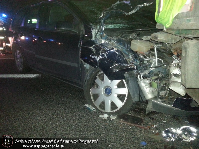 Wypadek drogowy w Topołowej