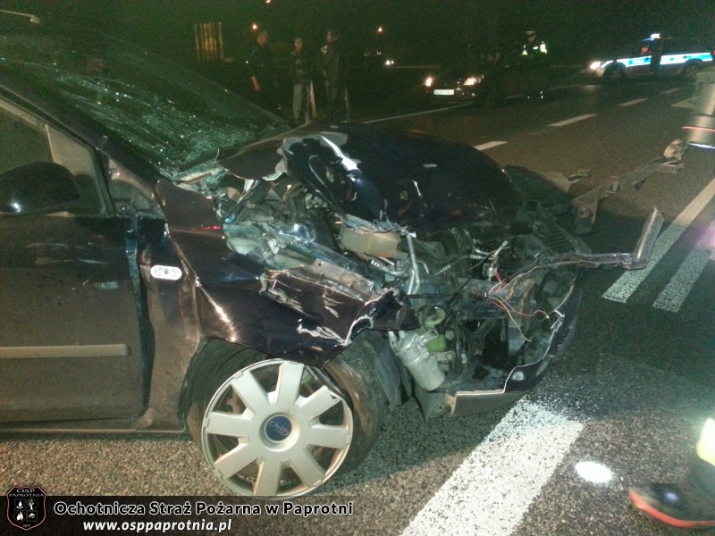 Wypadek drogowy w Topołowej