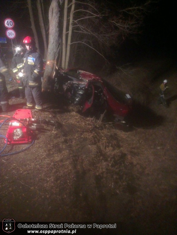 Wypadek drogowy w Pawłowicach