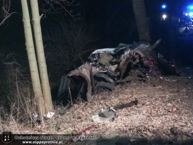 Wypadek drogowy w Pawłowicach