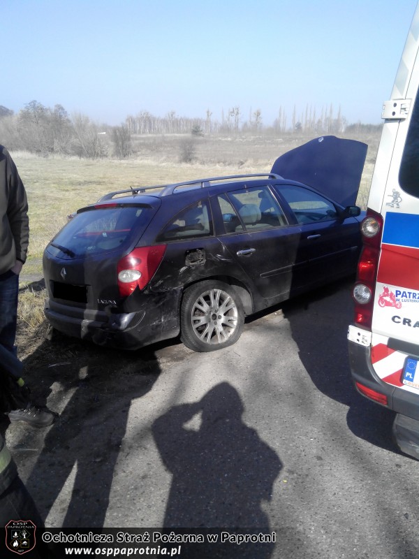 Kolizja drogowa w Pawłowicach