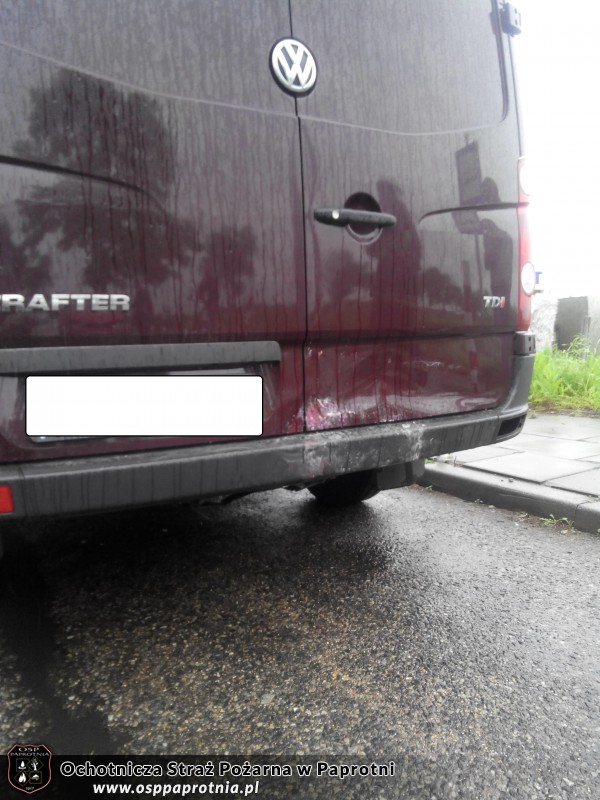 Kolizja drogowa wTopołowie