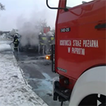 Pożar samochodu na krajowej dwójce